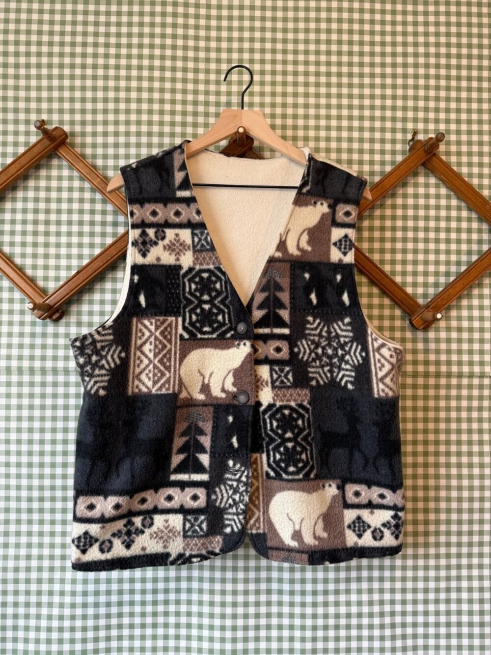 No Brand Polar Bear Fleece Christmas Vest (XL)